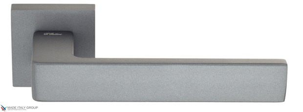 Дверная ручка на квадратном основании Fratelli Cattini "BOOM" 8-GA антрацит серый - фото 8607