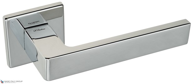 Дверная ручка на квадратном основании Fratelli Cattini "BOOM" 8FS-CR полированный хром - фото 8626