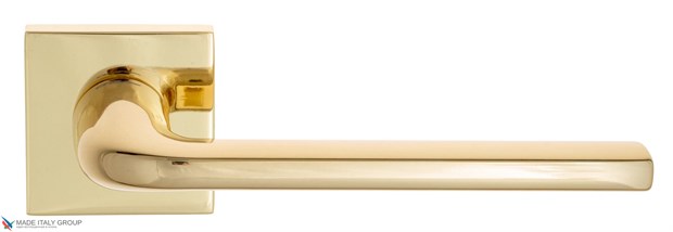 Дверная ручка на квадратном основании Fratelli Cattini "LINEA" 8-OLV полированная латунь - фото 8717
