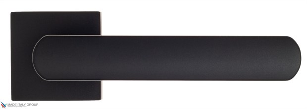 Дверная ручка на квадратном основании Fratelli Cattini "NEVADA" 8-NM матовый черный - фото 8734