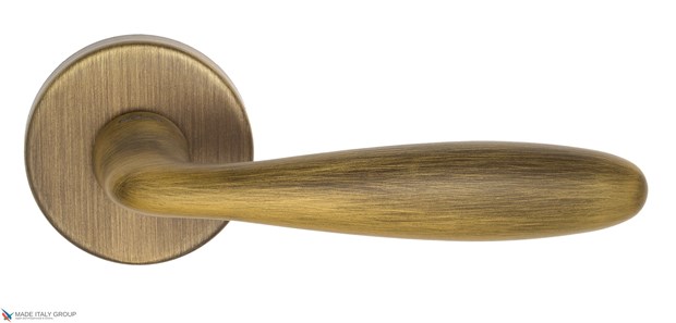 Дверная ручка на круглом основании Fratelli Cattini "DROP" 7-BY матовая бронза - фото 8819