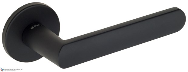 Дверная ручка на круглом основании Fratelli Cattini "NEVADA" 7FS-NM матовый черный - фото 8931