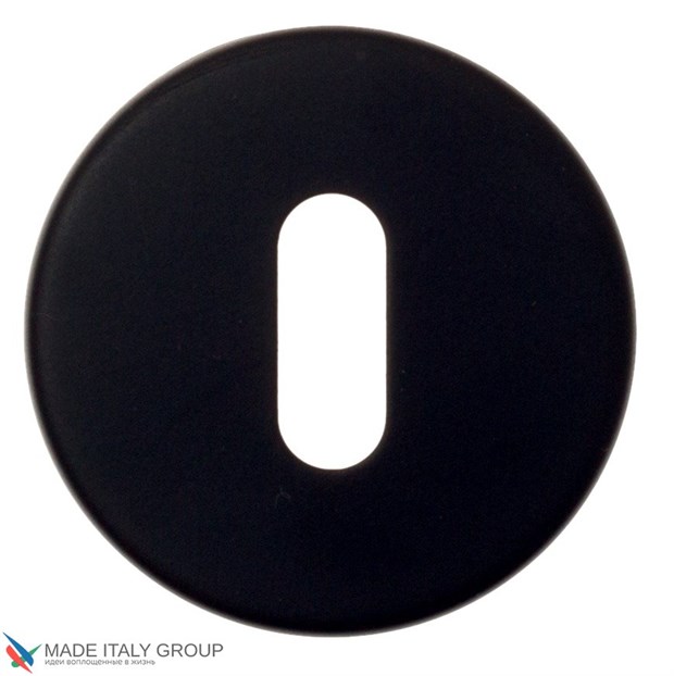 Накладка под ключ буратино на круглом основании Fratelli Cattini KEY 7-NM матовый черный 2 шт. - фото 8975