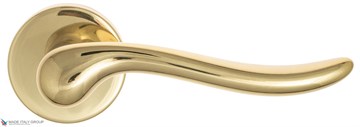 Дверная ручка на круглом основании Fratelli Cattini "MAYA" 7-OLV полированная латунь