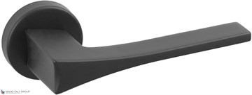 Дверная ручка на круглом основании Fratelli Cattini "OSSIS" 7FS-NM матовый черный