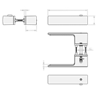 Ручка Tupai Big Line 4084 5 REP-96 (с блокировкой) левая хром матовый R WC (полотно 38-45 мм) 4909 - фото 9220